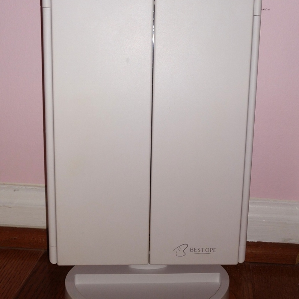 Mini white vanity mirror